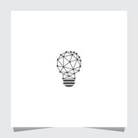 Line light bulb Technology logo template art energy power electricity idea concept vector