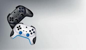 Controladores de gamepad composición realista. vector