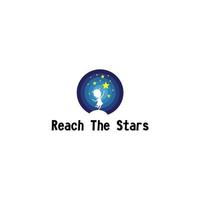 Reach The Stars Logo Inspirations Template. Kids vector