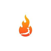 Fire Yoga Club Logo Inspirations vector