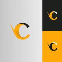 Inspiraciones del logo de la letra c flecha vector