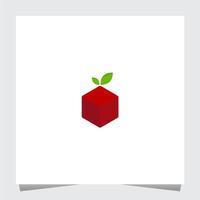 plantilla de inspiraciones del logo de apple digital vector