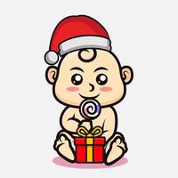 Cute Christmas mascot design illustration vector