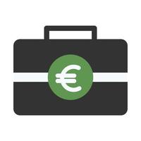 icono de vector de bolsa de euro