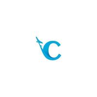 C Letter Arrow Plane Logo Inspirations vector