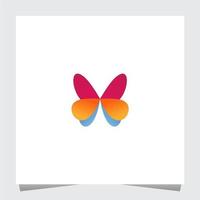 plantilla de inspiraciones de logotipo de mariposa colorida vector