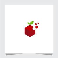 plantilla de inspiraciones del logo de apple digital vector