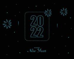 Happy New Year With Firework Flat vector