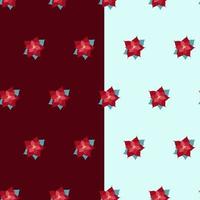 Seamless floral pattern of red Christmas flower vector