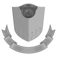 Visual security shield logo vector