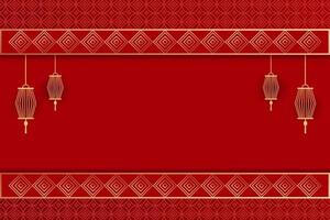 traditional Chinese red background with copy space area. chinese new year background vector