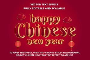 chinese new year vector text effect editable