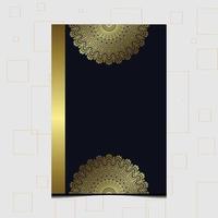 Luxury gold mandala ornate background for wedding invitation, book cover vector