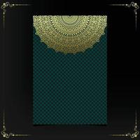 Luxury gold mandala ornate background for wedding invitation, book cover vector