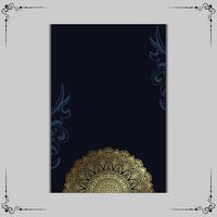 Luxury gold mandala ornate background for wedding invitation, book cover vector