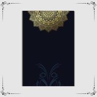 Luxury gold mandala ornate background for wedding invitation, book cover vector