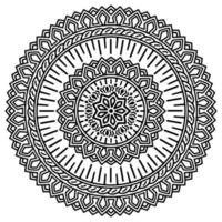 Ornament round lace with Mandala Pro Vector