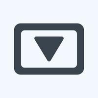 Icon Down - Glyph Style,Simple illustration,Editable stroke vector