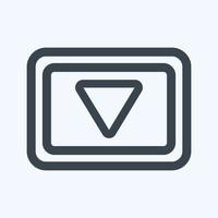Icon Down - Line Style,Simple illustration,Editable stroke vector