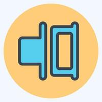Icon Horizontal Distribute Right - Color Mate Style,Simple illustration,Editable stroke vector