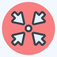 Icon Scale Down - Color Mate Style,Simple illustration,Editable stroke vector