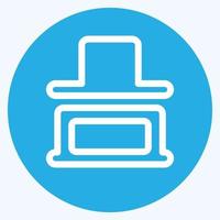Icon Vertical Distribute Button - Blue Eyes Style,Simple illustration,Editable stroke vector