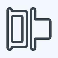 Icon Horizontal Distribute Left - Line Style,Simple illustration,Editable stroke vector