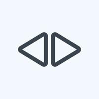 Icon Scroll Horizontal - Line Style,Simple illustration,Editable stroke vector