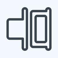 Icon Horizontal Distribute Right - Line Style,Simple illustration,Editable stroke vector