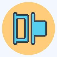 Icon Horizontal Distribute Left - Color Mate Style,Simple illustration,Editable stroke vector