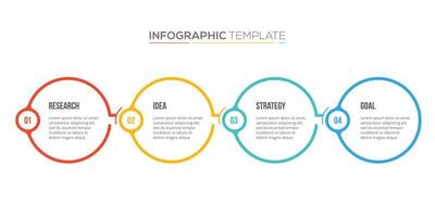 pasos de negocio diagrama de diseño de flujo de trabajo concepto de presentación infográfica vector