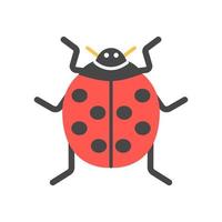 Ladybug, beetle, vector illustration in flat style