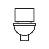 toilet bowl, wc isolated vector icon Free Vector