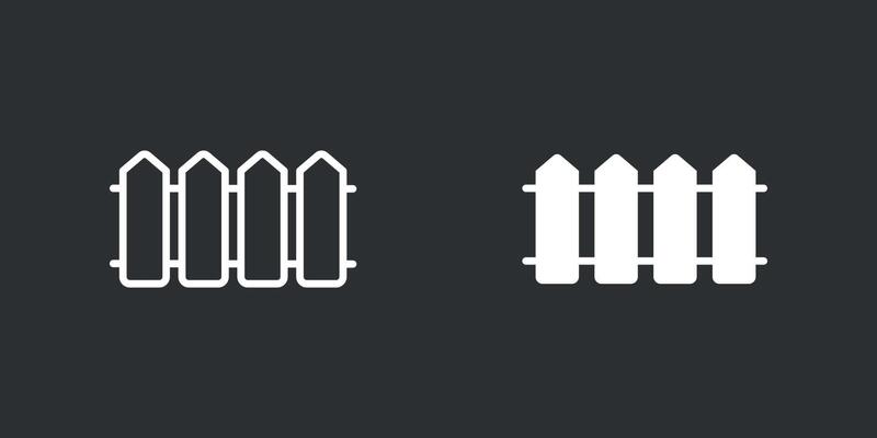 fence icon flat style isolated on grey background. Free Vector