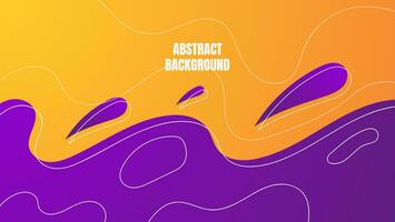 abstract modern liquid background with orange and purple color vector