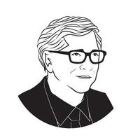 arte de ilustración de vector de bill gates