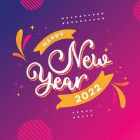 letras feliz año nuevo 2022 vector