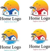 paquete de logotipo de casa de bienes raíces vector