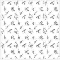 Hand drawn Christmas elements seamless pattern vector