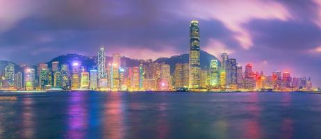 Hong Kong city skyline in China panorama photo