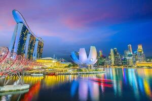 horizonte del centro de singapur foto