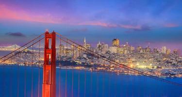 puente golden gate y el centro de san francisco foto