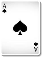 Ace of Spades Playing Card Isolated vector