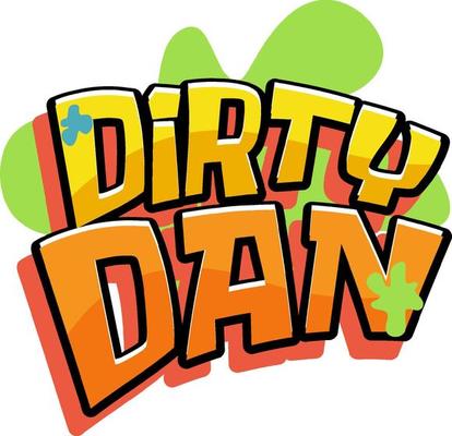 Dirty Dan logo text design