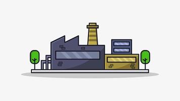 Industry illustrated on a background video