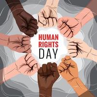 Civil Rights Concept with Group of People Fist Bump Together vector