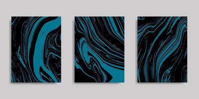 Set Abstract Liquid Marble Background vector