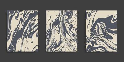 Set Abstract Liquid Marble Background vector