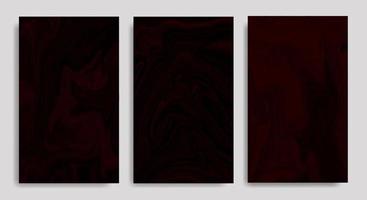 Establecer fondo de mármol líquido rojo oscuro abstracto vector