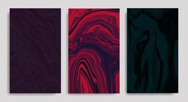 Set Abstract Liquid Marble Background vector